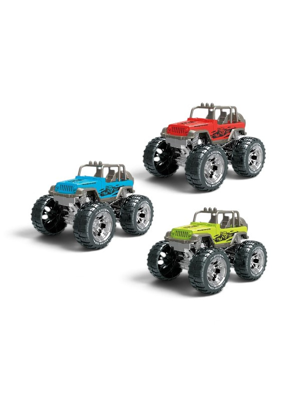 Pack Of 3 Friction Powered Rubicon Off-Road Monster Truck | 4WD Racing Car MD721