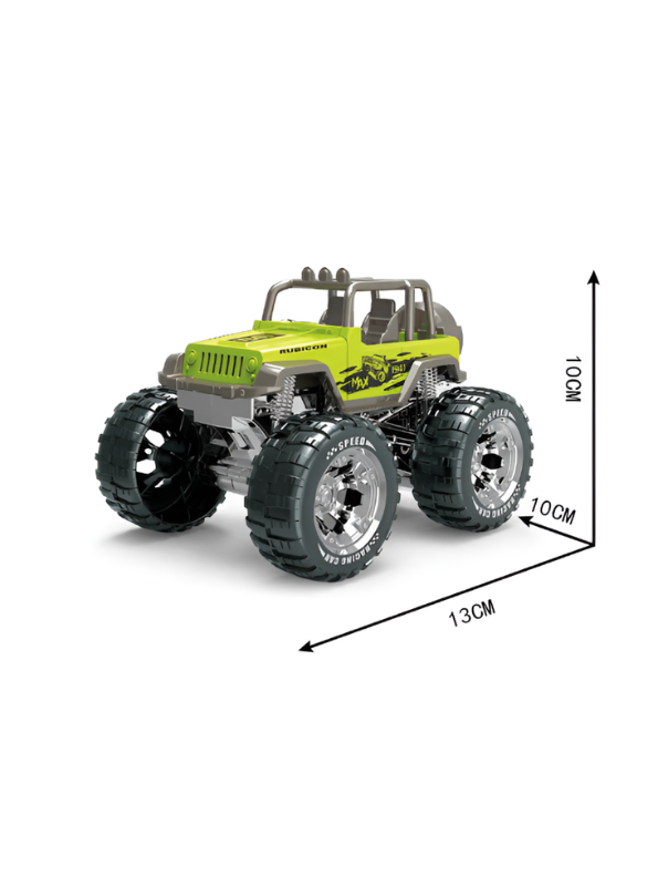 Pack Of 3 Friction Powered Rubicon Off-Road Monster Truck | 4WD Racing Car MD721