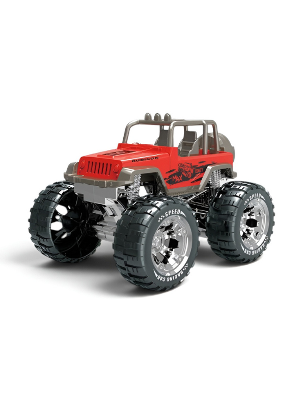 Pack Of 3 Friction Powered Rubicon Off-Road Monster Truck | 4WD Racing Car MD721