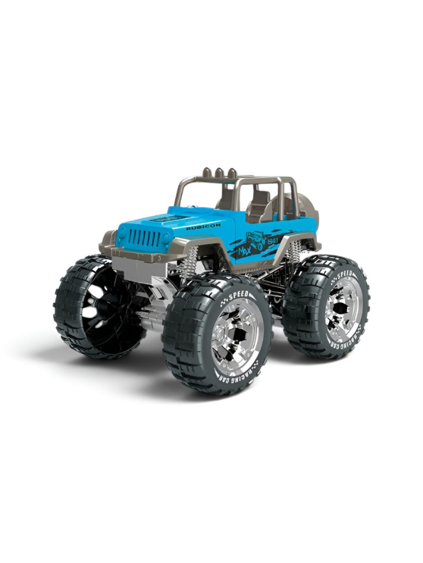 Pack Of 3 Friction Powered Rubicon Off-Road Monster Truck | 4WD Racing Car MD721