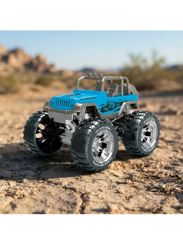 Pack Of 3 Friction Powered Rubicon Off-Road Monster Truck | 4WD Racing Car MD721