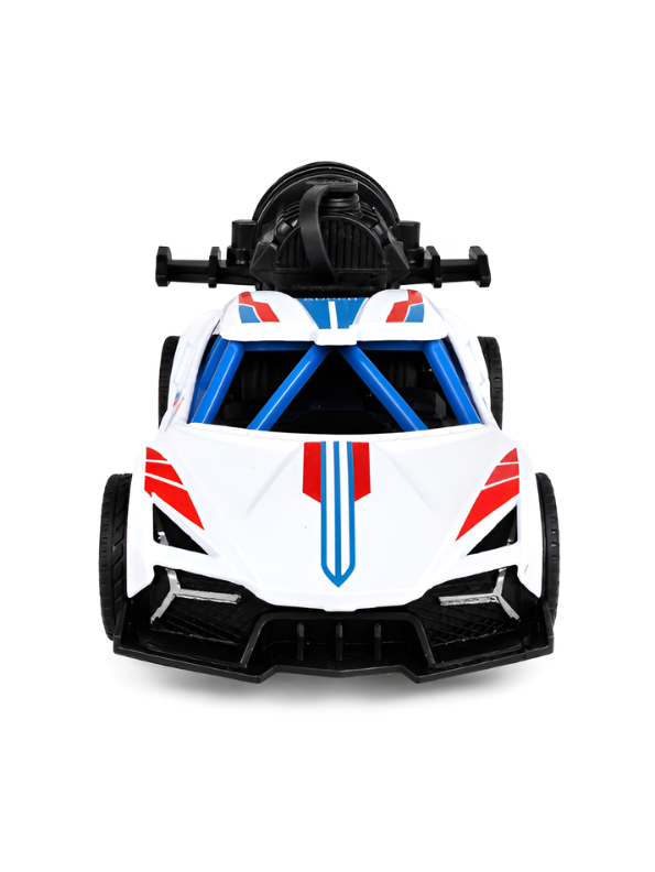 Friction-Powered Jet Racing Car with Rear Water Mist Smoke & LED Lights White LMI15389