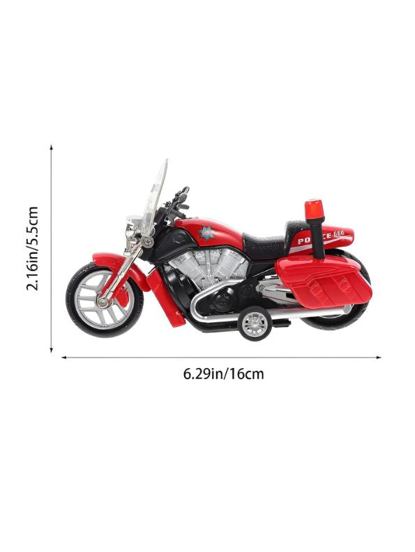 Friction Speed Police Diecast Bike Model 555 - Red (S)
