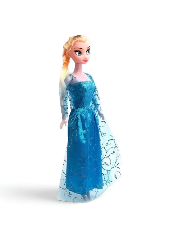 Frozen-Themed Kids Kitchen Playset with Princess Doll & Cooking Accessories – Deluxe Blue Pretend Play Toy Kitchen Set for Toddlers and Girls Age MD436