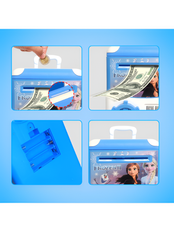 Frozen 2 Digital Piggy Bank with Password Lock & Auto Note Scroll | ATM Money Safe LMI10365.