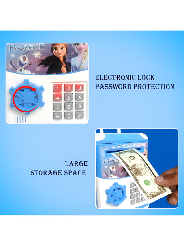 Frozen 2 Digital Piggy Bank with Password Lock & Auto Note Scroll | ATM Money Safe LMI10365.