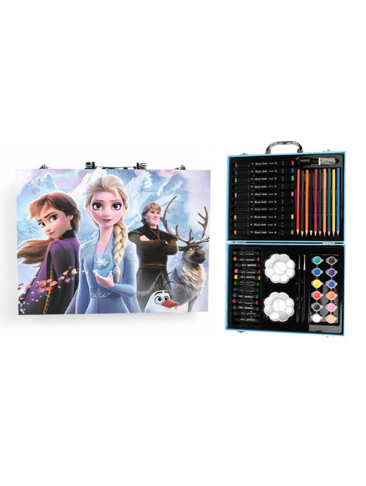 Frozen Sisters 50-Piece Art & Coloring Kit | Disney Themed Briefcase with Art Supplies | Back to School Gift for Girls NOVHBC-188308.