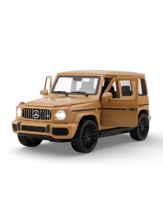 Mercedes-Benz G-Class Diecast Model Car - 10cm G-Wagon Miniature, 1:43 Scale Toy Mustard .