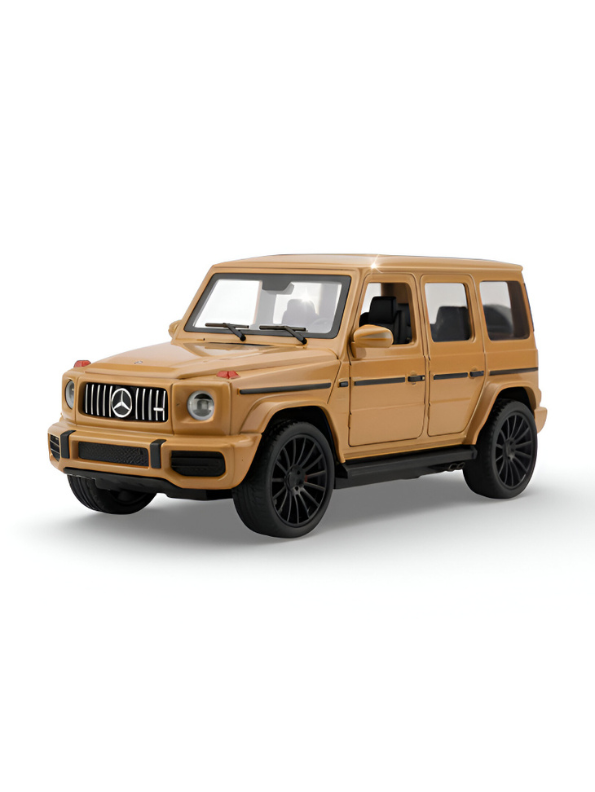 Mercedes-Benz G-Class Diecast Model Car - 10cm G-Wagon Miniature, 1:43 Scale Toy Mustard .
