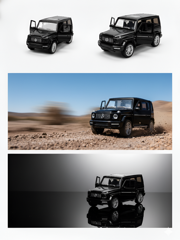 Mercedes-Benz G-Class Diecast Model Car - 10cm G-Wagon Miniature, 1:43 Scale Toy.