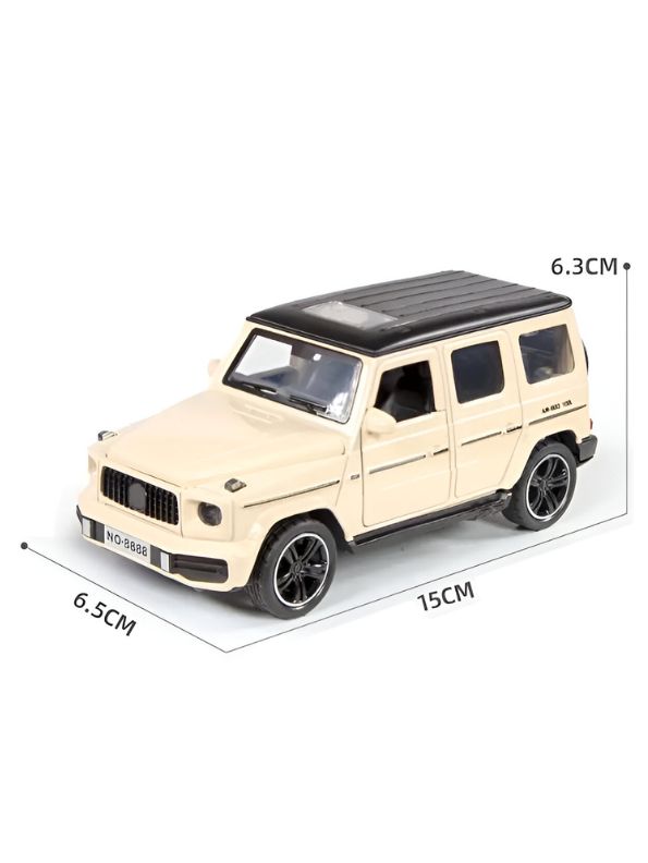 Cream - Mercedes-Benz G-Wagon Diecast Model Car Scale 1:32 | Openable Doors & Hood | Toy SUV Collectible LMI15731