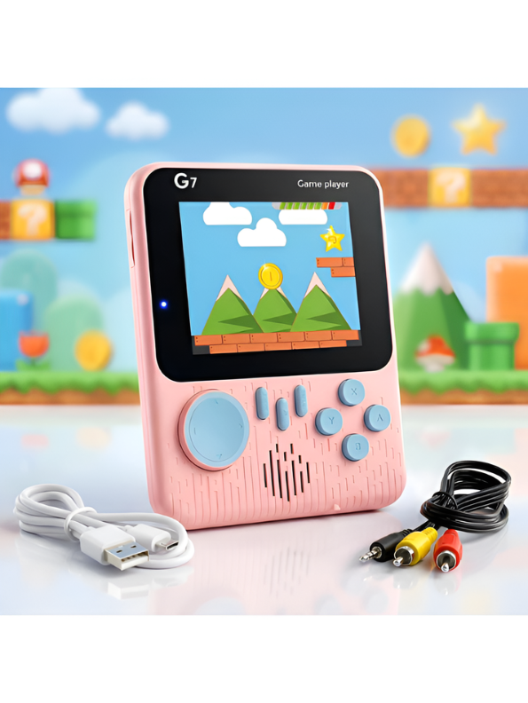 G7 Retro Handheld Gaming Console | 3.0-Inch Screen, 666+ Built-in Classic Games, TV Connection Support & Long Battery Life TV7055