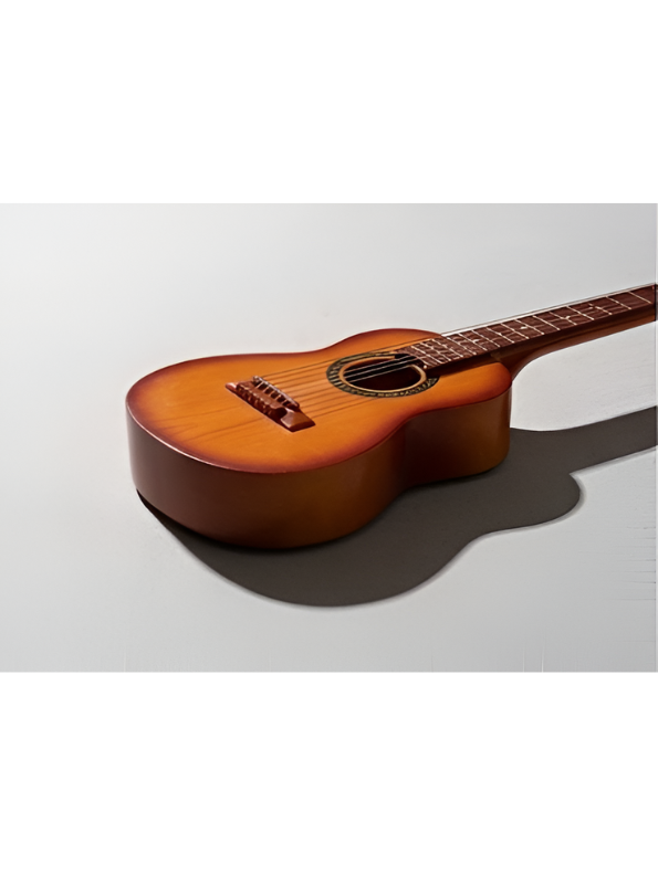 Classical Guitar Model with Stand and Case – Wooden Instrument Dollhouse Decor & Musician Gifts LMI217
