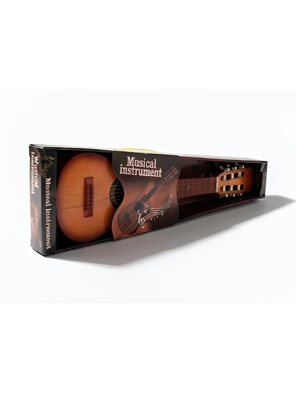 Classical Guitar Model with Stand and Case – Wooden Instrument Dollhouse Decor & Musician Gifts LMI217