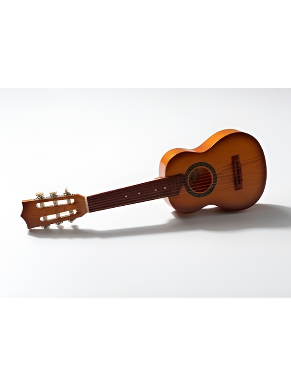 Classical Guitar Model with Stand and Case – Wooden Instrument Dollhouse Decor & Musician Gifts LMI217