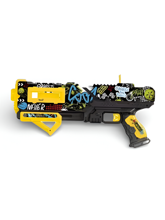 Arcade Style Toy Gun for Kids Ages 8+ – Game Over Pattern Blaster – Indoor & Outdoor Action Toy – Cool Birthday Gift for Boys & Girls NX16113