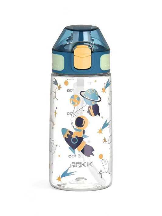 Blue - GalaxyJet Kids Water Bottle – 500ml Leakproof Bottle with Rocket & Astronaut Print for School & Travel NOV3313.