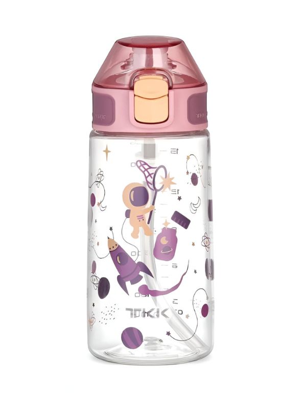 GalaxyJet Kids Water Bottle – 500ml Leakproof Bottle with Rocket & Astronaut Print for School & Travel NOV3313.