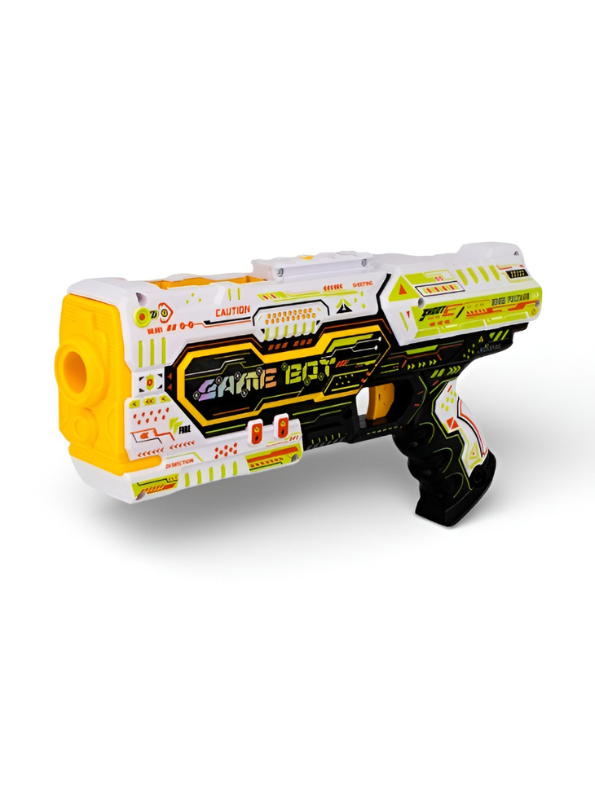 Game Bot Blasting Expert Soft Bullet Toy Gun with Foam Darts and Round Ammo Belt NX16315.