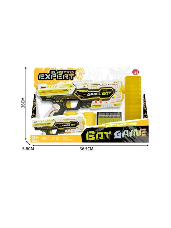 Game Bot Blasting Expert Soft Bullet Toy Gun with Foam Darts and Round Ammo Belt NX16315.