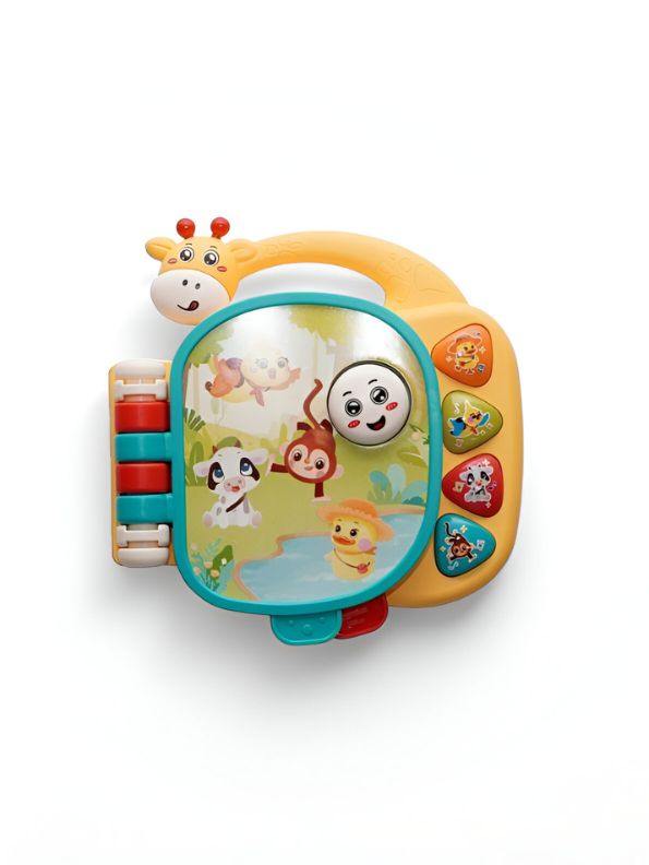Giraffe Musical Learning Book for Kids – Interactive Educational Toy with Animal Sounds, Lights & Instruments – Early Learning Rhyme Book for Toddlers & Babies - NX13410.