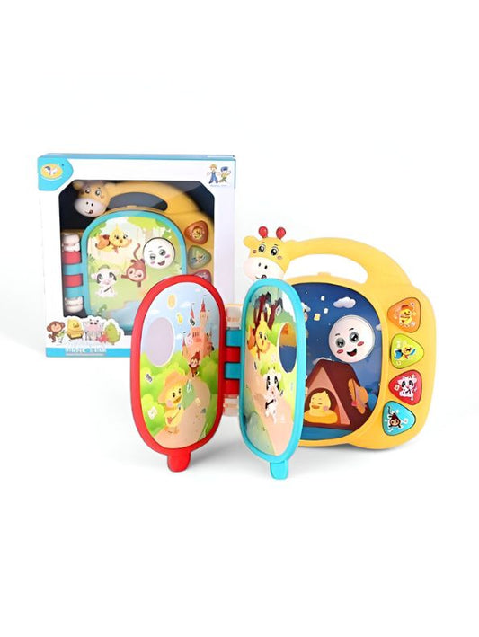 Giraffe Musical Learning Book for Kids – Interactive Educational Toy with Animal Sounds, Lights & Instruments – Early Learning Rhyme Book for Toddlers & Babies - NX13410.