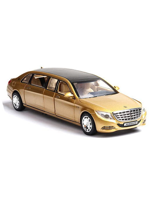 Mercedes Limousine Metal Diecast Model Car - Gold - Big Size