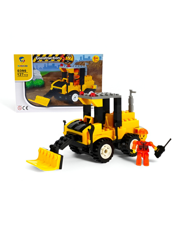 Grader Construction Building Blocks Set – 127 PCS Educational Construction Toy Kit with Operator Minifigure TV5012.