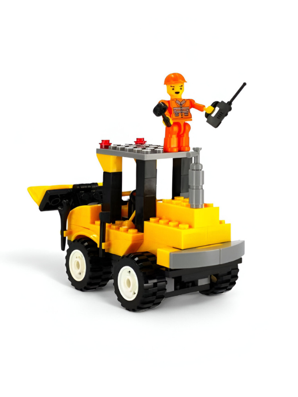 Grader Construction Building Blocks Set – 127 PCS Educational Construction Toy Kit with Operator Minifigure TV5012.