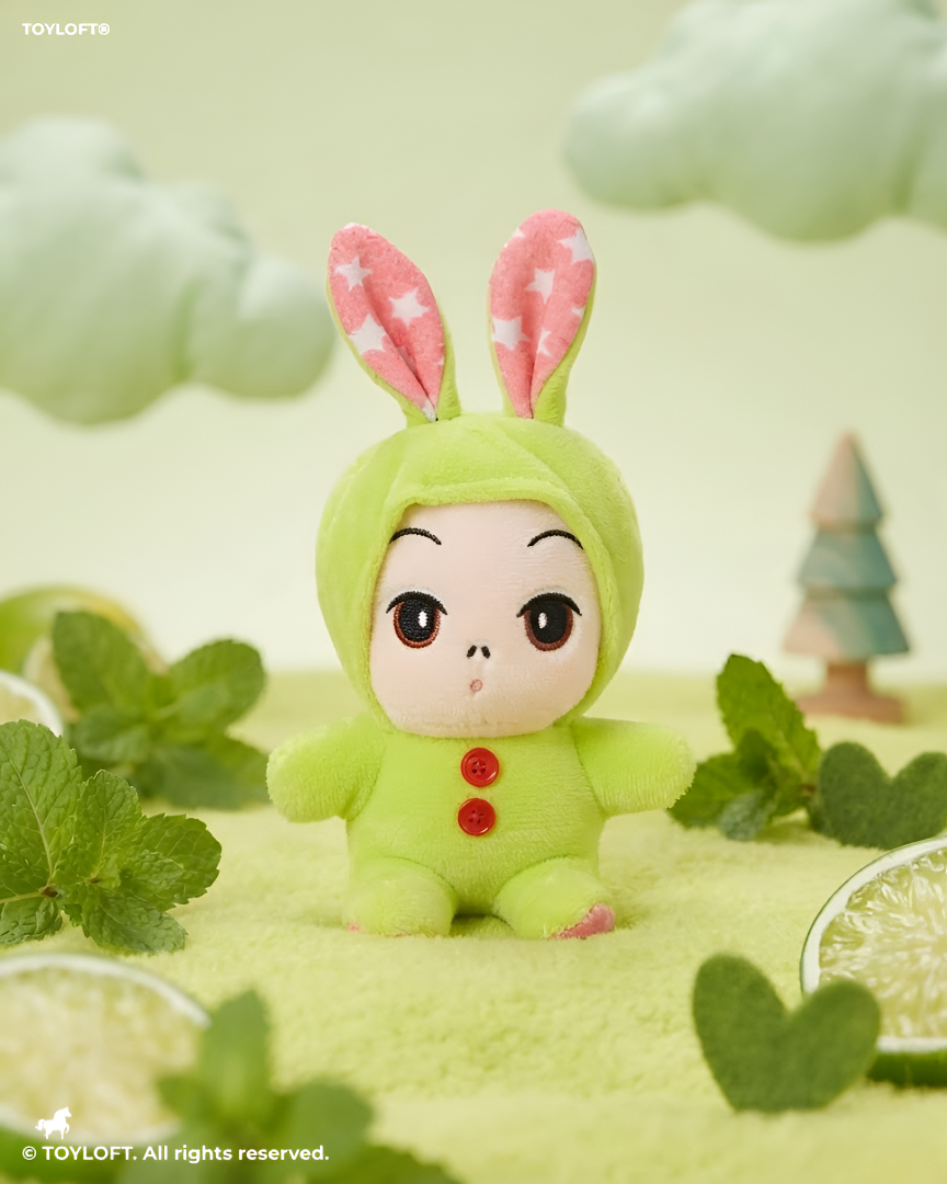 Green Bunny Plushie | 7-Inch Stuffed Toy in Rabbit Costume Soft Toy ST11910
