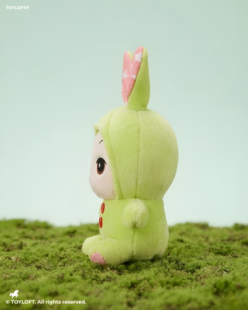 Green Bunny Plushie | 7-Inch Stuffed Toy in Rabbit Costume Soft Toy ST11910