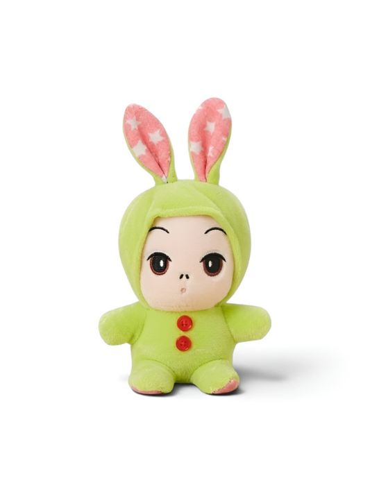 Green Bunny Plushie | 7-Inch Stuffed Toy in Rabbit Costume Soft Toy ST11910