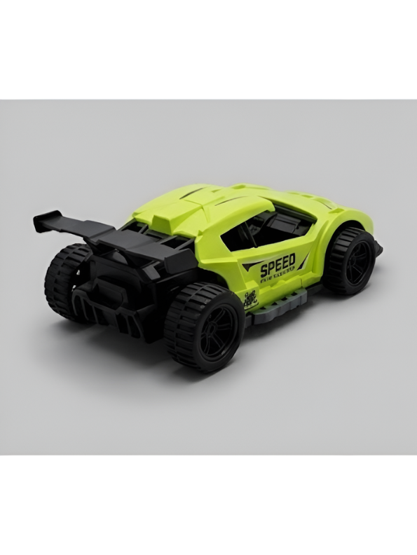Green Sport Racing Toy Car with Rear Spoiler - High-Speed Design Diecast Style Model LMI16820