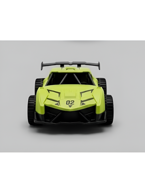 Green Sport Racing Toy Car with Rear Spoiler - High-Speed Design Diecast Style Model LMI16820