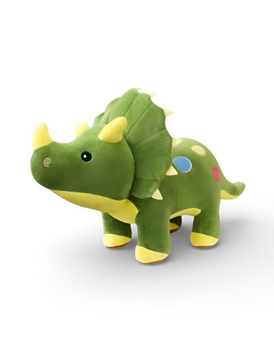 Green Triceratops Plush Dinosaur 8-Inch Soft Toy ST14748.