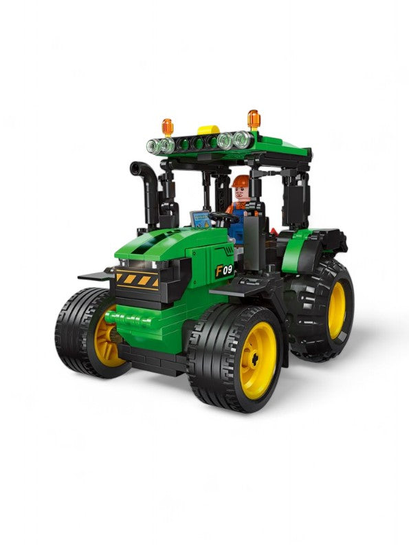 Harvest Ranch Tractor Building Set – 304 Pcs Pullback Farm Vehicle Toy for Kids TV1266.