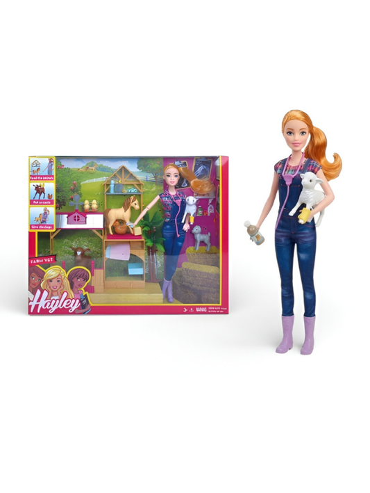 Farm Vet Doll Playset – Animal Rescue Barn, Horse, Lamb & Veterinary Medical Accessories NX13256.