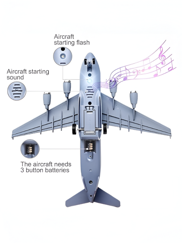 Heavy-Duty Military Cargo Aircraft Model – Die-Cast C-17 Transport Jet Collectible Toy LMI15817.