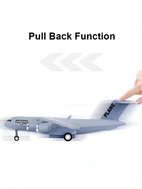 Heavy-Duty Military Cargo Aircraft Model – Die-Cast C-17 Transport Jet Collectible Toy LMI15817.