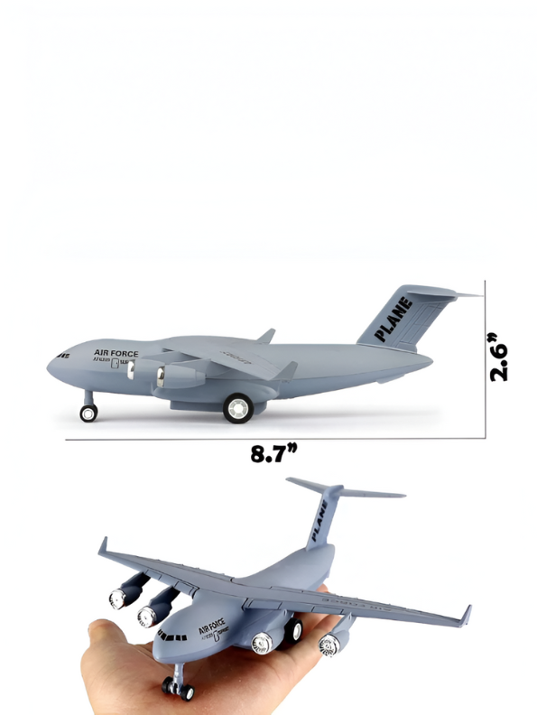 Heavy-Duty Military Cargo Aircraft Model – Die-Cast C-17 Transport Jet Collectible Toy LMI15817.