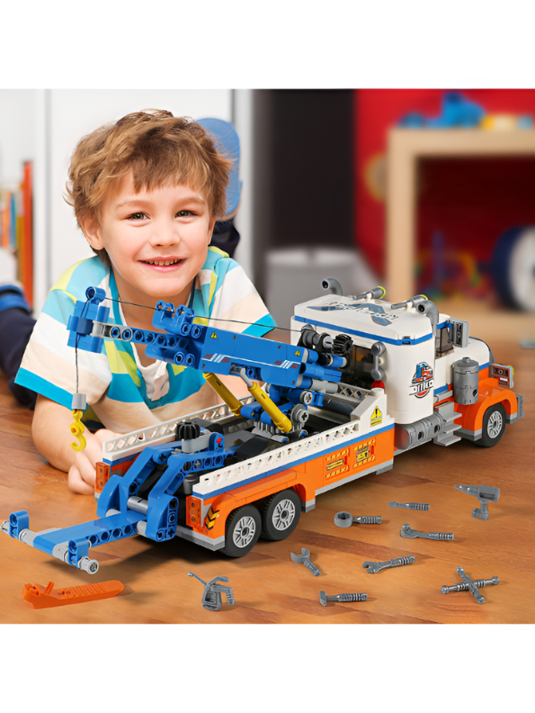 Heavy-Duty Tow Truck Building Kit – Technic Engineering Construction Set MD336
