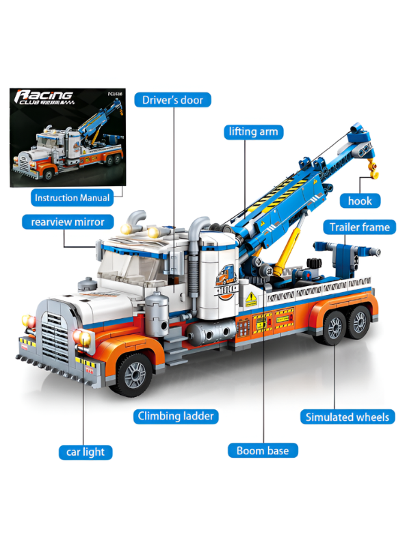 Heavy-Duty Tow Truck Building Kit – Technic Engineering Construction Set MD336