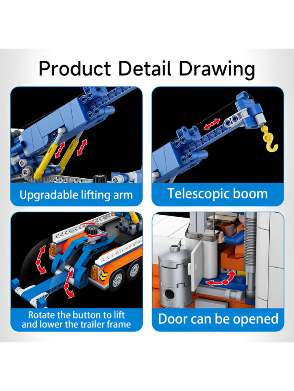 Heavy-Duty Tow Truck Building Kit – Technic Engineering Construction Set MD336