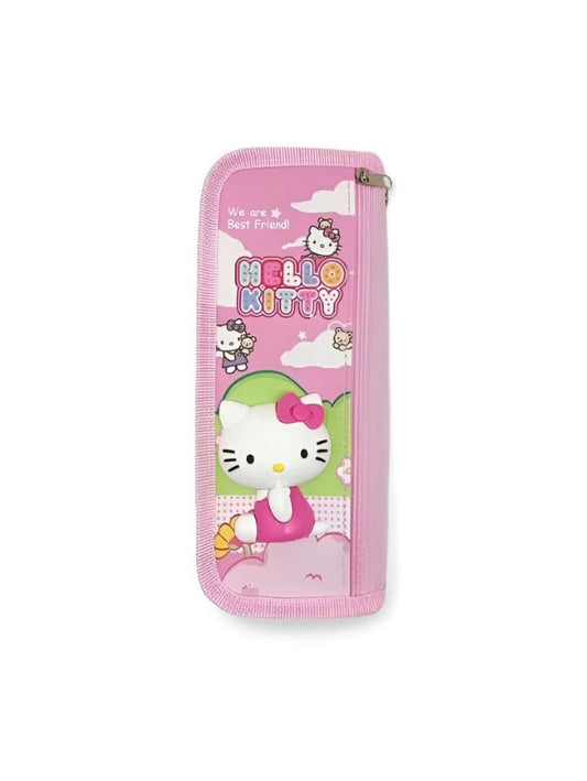 Hello Kitty Squishy Pouch – Double Chain, Blister Card Packing | Cute & Soft Zipper Bag NOV6641.