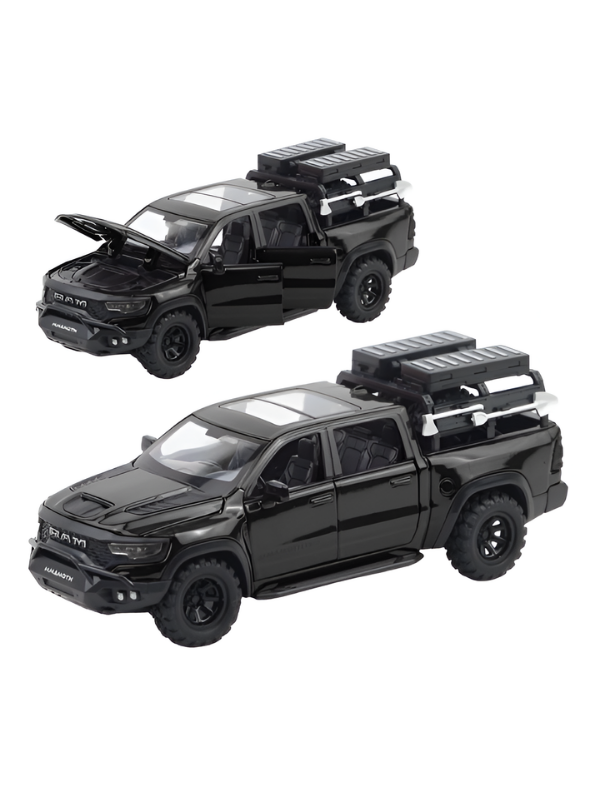 Hennessey Mammoth 1000 RAM TRX 1:32 Scale Diecast Model Truck Black with Acrylic Display Case MD520
