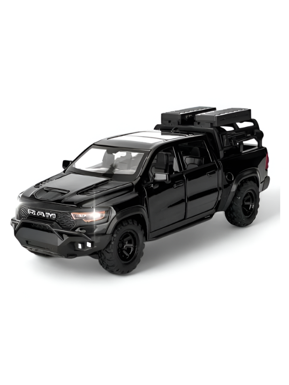 Hennessey Mammoth 1000 RAM TRX 1:32 Scale Diecast Model Truck Black with Acrylic Display Case MD520