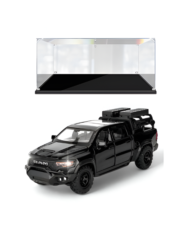 Hennessey Mammoth 1000 RAM TRX 1:32 Scale Diecast Model Truck White with Acrylic Display Case MD520