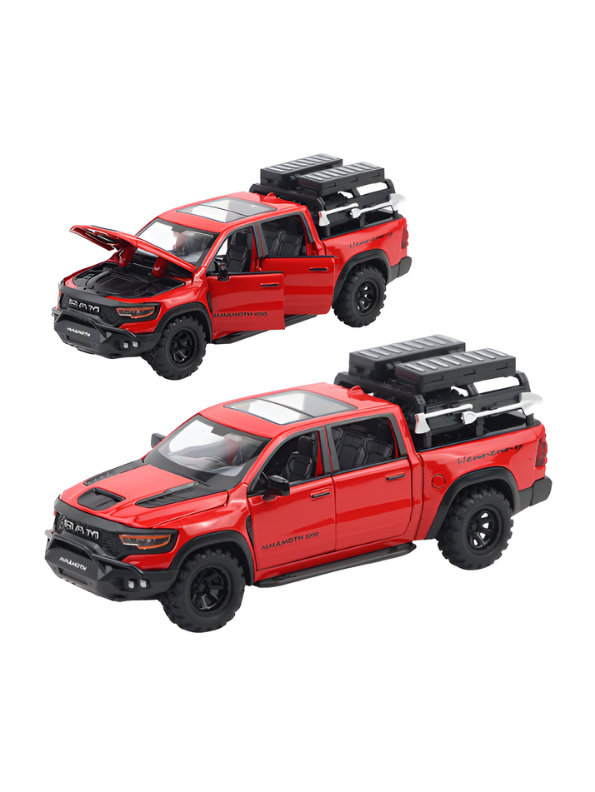 Hennessey Mammoth 1000 RAM TRX 1:32 Scale Diecast Model Truck Red with Acrylic Display Case MD520