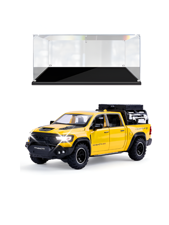 Hennessey Mammoth 1000 RAM TRX 1:32 Scale Diecast Model Truck White with Acrylic Display Case MD520