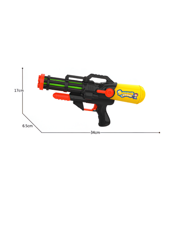 High-Pressure Holi Pichkari Water Gun | 260ml Modern Multi-Shot Powerful Water Blaster Black LMI11395.